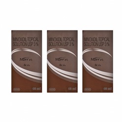 Набор раствора Миноксидила 3% (3 x 60 мл), Morr Minoxidil Topical Solution USP 3% Set, произв. INTAS
