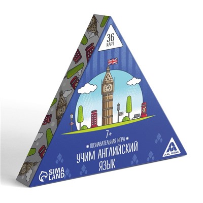 Познавательная игра «Учим английский язык», 36 карт, 7+