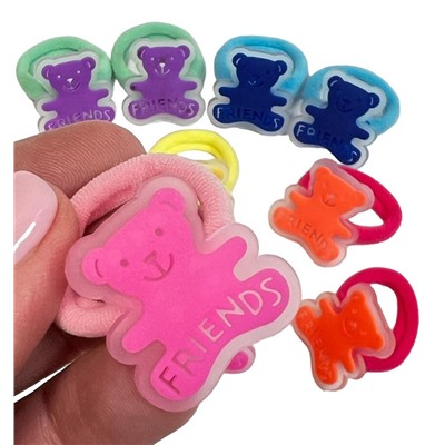 Резинки детские для волос (мишки) 2 шт РД16 тип 6