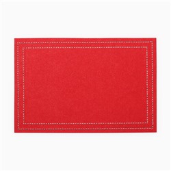 Салфетка сервировочная Доляна "Стиль", цв,красный,30*40±5 см, фетр