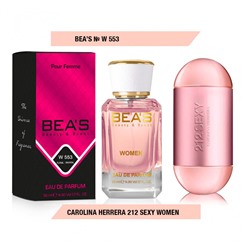 Beas W553 Carolina Herrera 212 Sexy Women edp 50 ml, Парфюм женский Beas W553 создан по мотивам аромата Carolina Herrera 212 Sexy