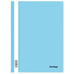 Папка-скоросшиватель пластик. Berlingo, А4, 180мкм, аквамарин с прозр. верхом
