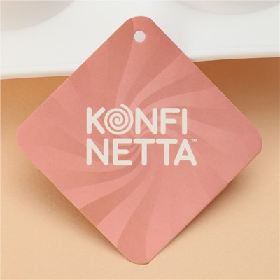 Форма для муссовых десертов и выпечки Доляна «Яблоко», силикон, 29×17×5.5 см, 6 ячеек (d=6 см), белая