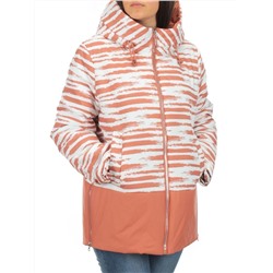 M8295 WHITE/TERRACOTTA Куртка демисезонная женская (100 гр. синтепон) Maria