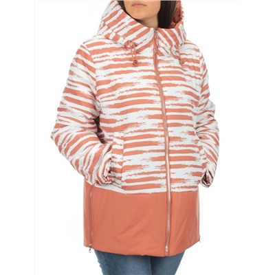 M8295 WHITE/TERRACOTTA Куртка демисезонная женская (100 гр. синтепон) Maria