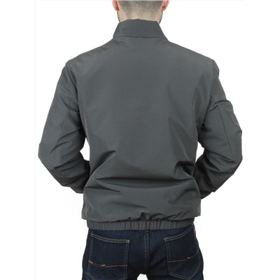 EM25057-1 DARK GRAY Куртка-бомбер мужская демисезонная (100 гр. синтепон)
