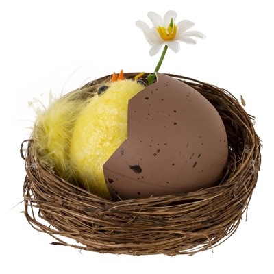 GAEM Набор из 2-х изделий декоративных "Гнездо пасхальное" (7*4,5), L15 W8 H7,5 см