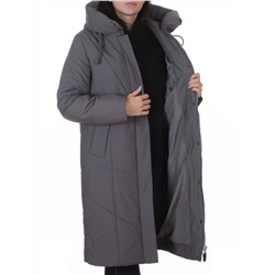 A616 GRAY Пальто зимнее женское (верблюжья шерсть, +120 гр. холлофайбер)