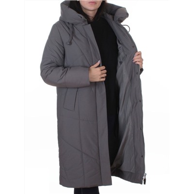 A616 GRAY Пальто зимнее женское (верблюжья шерсть, +120 гр. холлофайбер)