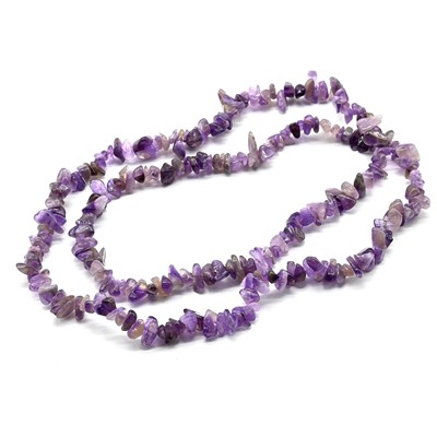 Бусы галтовка 80см из аметиста