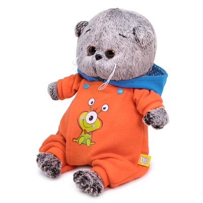 Мягкая игрушка "Кот Басик BABY в комбинезоне с монстриком" (20 см)