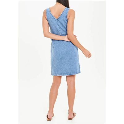 Tailored Denim Pinafore Dress