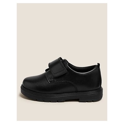 Kids' Leather Riptape School Shoes (8 Small - 1 Large)
