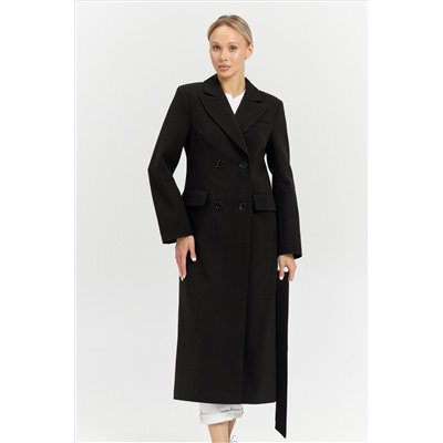 Пальто женское демисезонное 26895 (черный/рубчик)