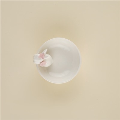 Конфетница SL Home «Лесные кролики», 13×10.3 см, фарфор, белая