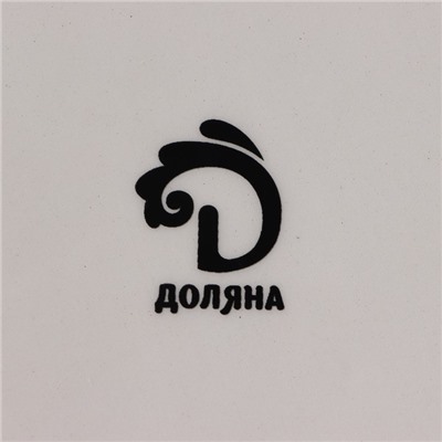 Блюдо сервировочное Доляна «Зайка», 26×19.5×10.5 см, доломит, розовый