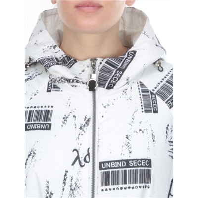 ZW-2183-1C WHITE Куртка демисезонная женская BLACK LEOPARD (100 гр.синтепона)