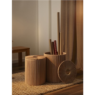 Корзина плетеная Dholak Beige из коллекции Ethnic, размер S