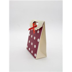 Пакет подарочный (XS) "Many dots", red (12x6x16)