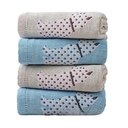 Zhiyang cotton gauze towel plaid cat four-layer gauze square towel hand towel export Korean gift kitchen towel