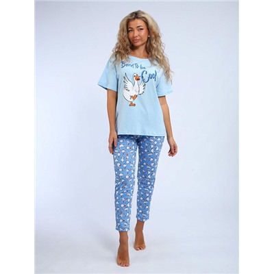 Пижама Веселина голубой ИвК