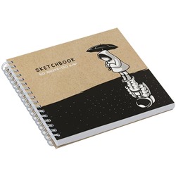 Скетчбук 60л., 150*150 MESHU "Space Traveler", на гребне, выб. лак, soft-touch, 120г/м2