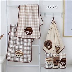 Полотенца “Кофе” 35*75 Микрофибра+махра