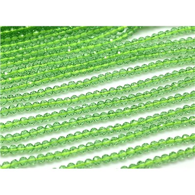 Бусины из шпинели шарик гр.3мм цв.зеленый светлый, 37см, 138 бусин