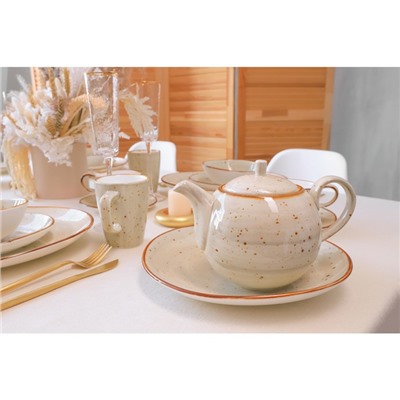 Заварочный чайник Magistro Mediterana, 900 мл, фарфор, бежевый