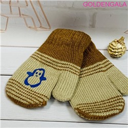 Детские варежки теплые с начесом длина 13 см Арт 1 тип 4