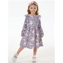 Детское платье "Красотка" / Розы на фиолетовом