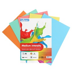 Бумага цветная А4 100л Calligrata Умеренный интенсив МИКС 5цв 80г/м2
