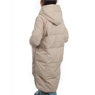 3064 BEIGE Пуховик зимний женский (80% пух, 20% перо)