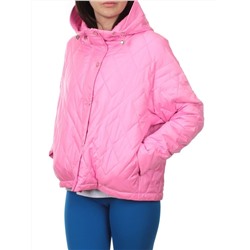 23-026 PINK Куртка оверсайз демисезонная женская (синтепон 100 гр.)