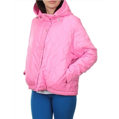 23-026 PINK Куртка оверсайз демисезонная женская (синтепон 100 гр.)