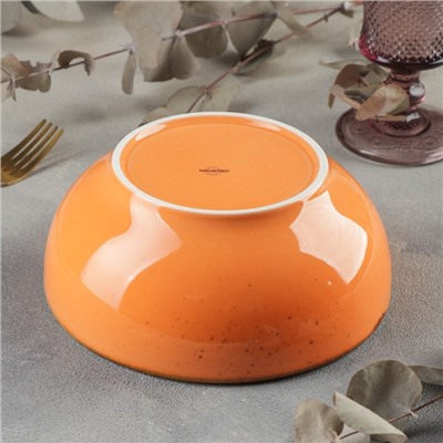 Салатник Magistro «Церера», 1.1 л, d=18.5 см, фарфор, оранжевый