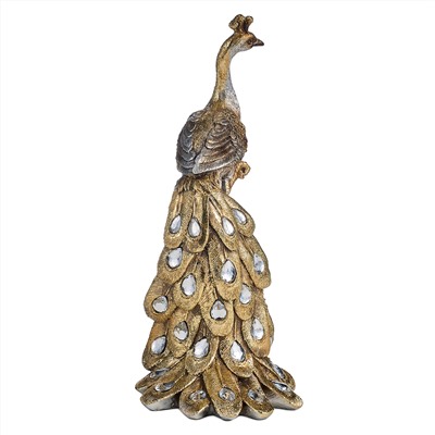 ФИГУРКА "ПАВЛИН" 11*13*25 СМ. СЕРИЯ "МАХАРАДЖИ" (КОР=12ШТ.)