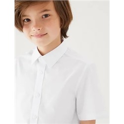 Boys' 5pk Regular Fit Easy to Iron School Shirts (2-18 Yrs)