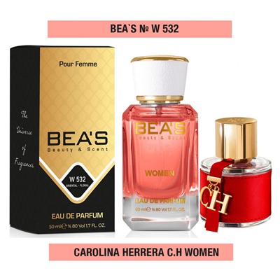 Beas W532 Carolina Herrera CH Women edp 50 ml, Парфюм женский Beas W532 создан по мотивам аромата Carolina Herrera CH