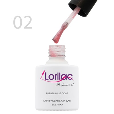 Каучуковая база для гель-лака с поталью Lorilac № 2 10 ml