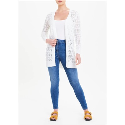 Papaya Petite Pointelle Cardigan