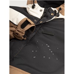 Куртка утеплённая для мальчика NIKASTYLE 4м4325 Черный кэмел Nikastyle