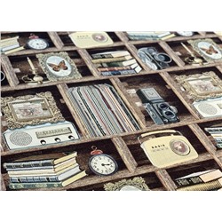 Либерия винтаж крупная Ткань ширина 280 см 01442