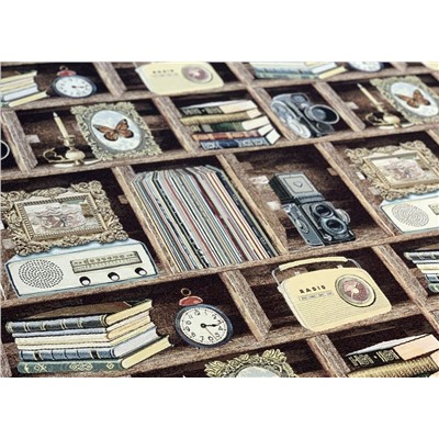 Либерия винтаж крупная Ткань ширина 280 см 01442