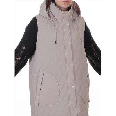 A-606 GRAY/BEIGE Жилет утепленный женский (50 гр. синтепон)