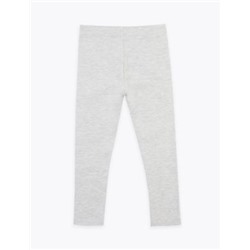 Cotton With Stretch Plain Leggings (2-7 Yrs)