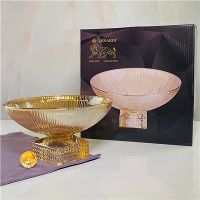 200-126 Фруктовница 21,5см на ножке в под.уп.(х12)Стекло