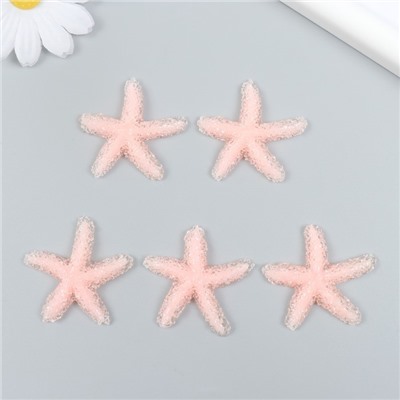 Декор для творчества пластик «Оранжевая морская звезда», сахарная, 3.8×0.5×3.8 см