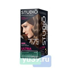 Крем-краска Studio Ultra для волос цвет: 7.73 Янтарно-русый, 50/50/15 мл.