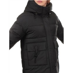 3335 BLACK Куртка зимняя облегченная женская (150 гр. холлофайбер)